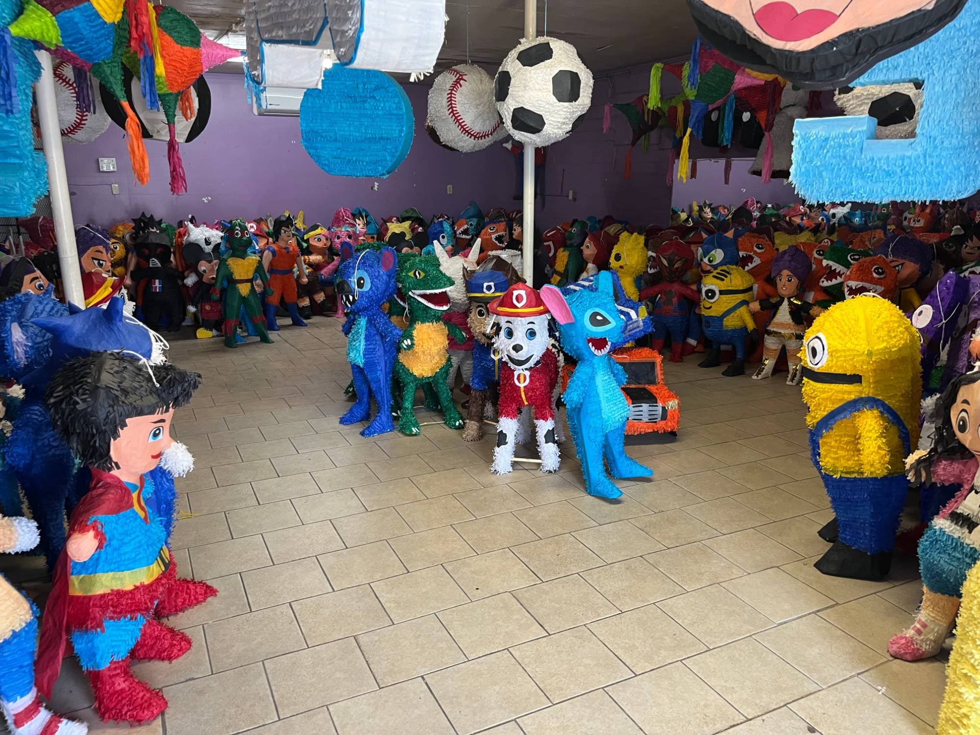 Piñata collection at Tony's store